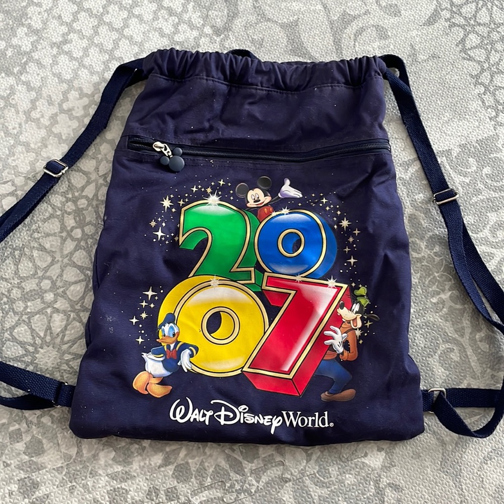 2007 Disney World Fabric Drawstring Bag